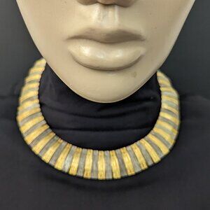 LADY Remington Gold Silver Tone Cleopatra Choker Necklace
